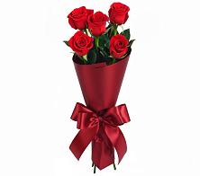 Букет 5 Красных роз Эдлесс Лав в Силикатном