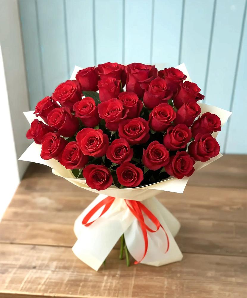 Букет 29 Красных роз в Силикатном