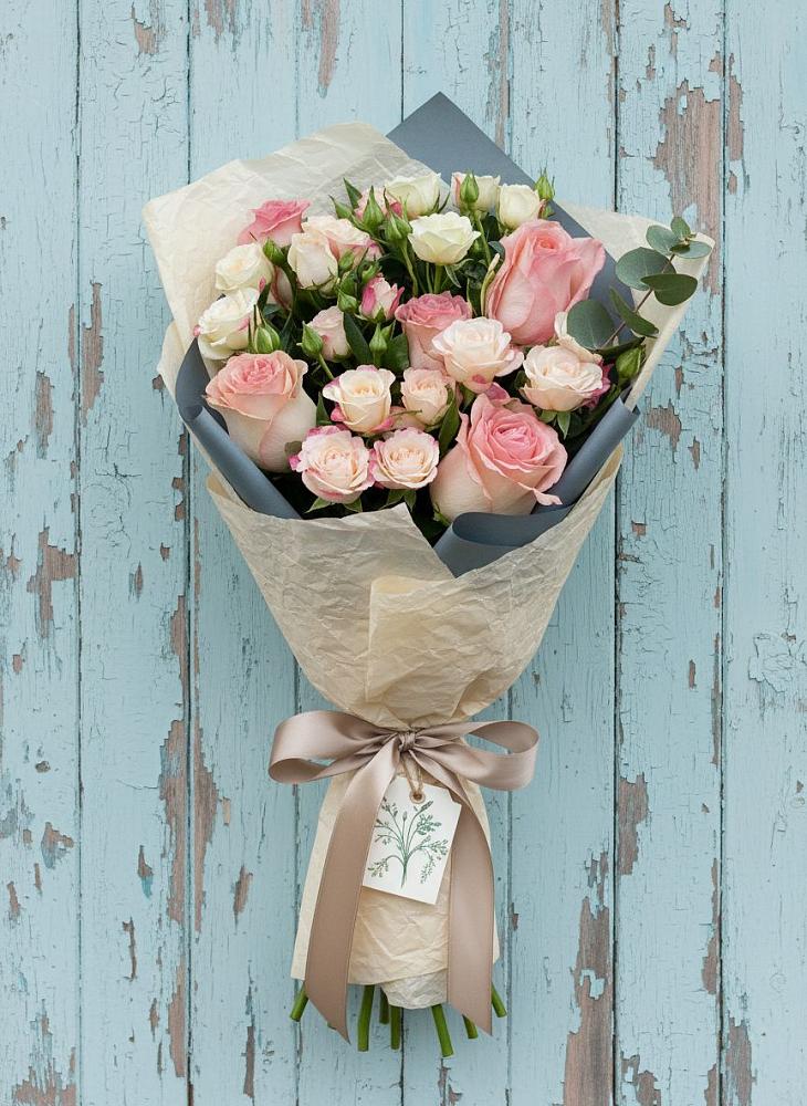 Букет цветов из: Розы в Силикатном