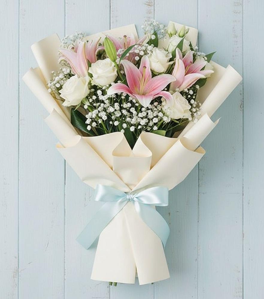 Букет цветов из: Лилии в Силикатном