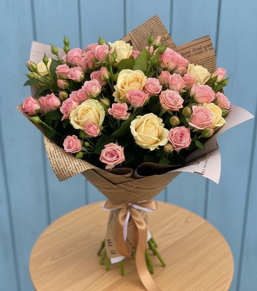 Букет цветов из: Розы в Силикатном