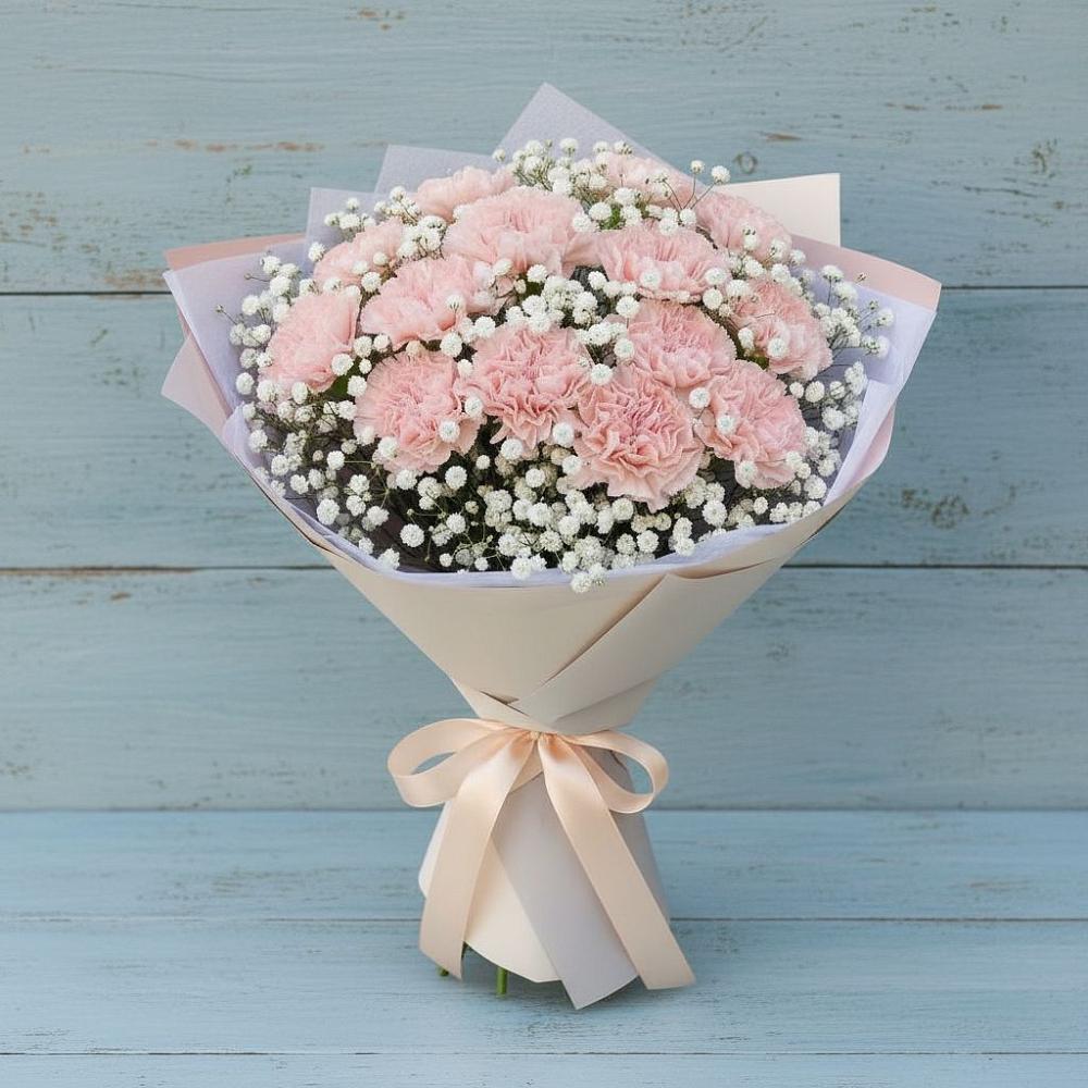 Букет цветов из: Гвоздики в Силикатном