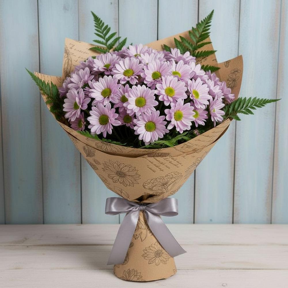 Букет цветов из: Хризантемы в Силикатном