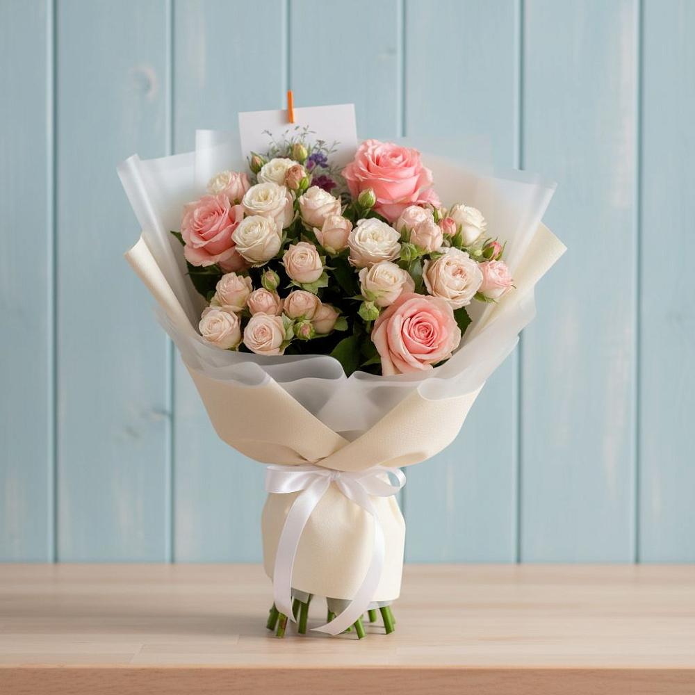 Букет цветов из: Розы в Силикатном