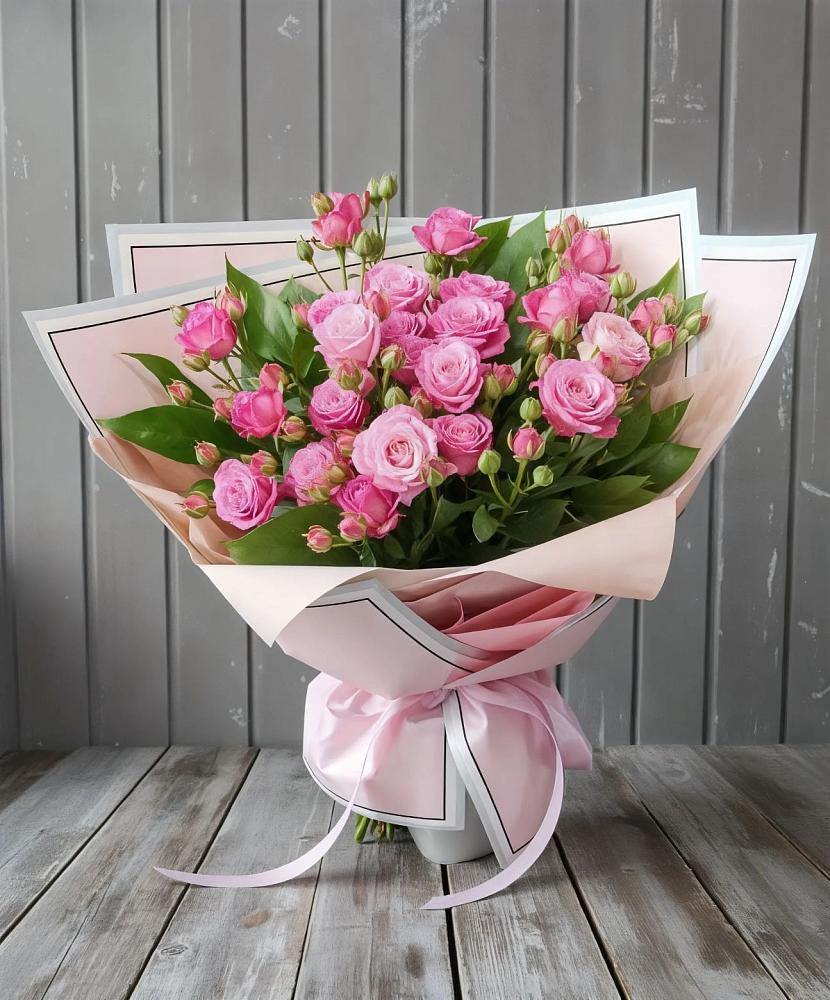 Букет Розовый кустик в Силикатном