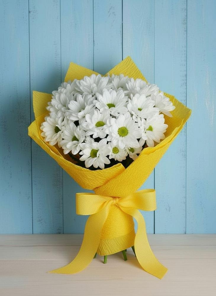 Букет цветов из: Хризантемы в Силикатном