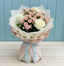Букет цветов из:  Розы #REPLACE_PRED# Силикатном