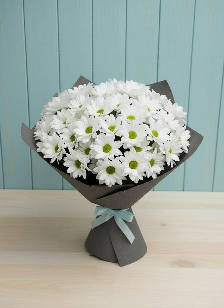 Букет цветов из: Хризантемы в Силикатном