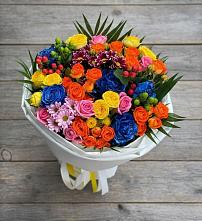 Букет цветов из:  Розы и Хризантемы в Силикатном