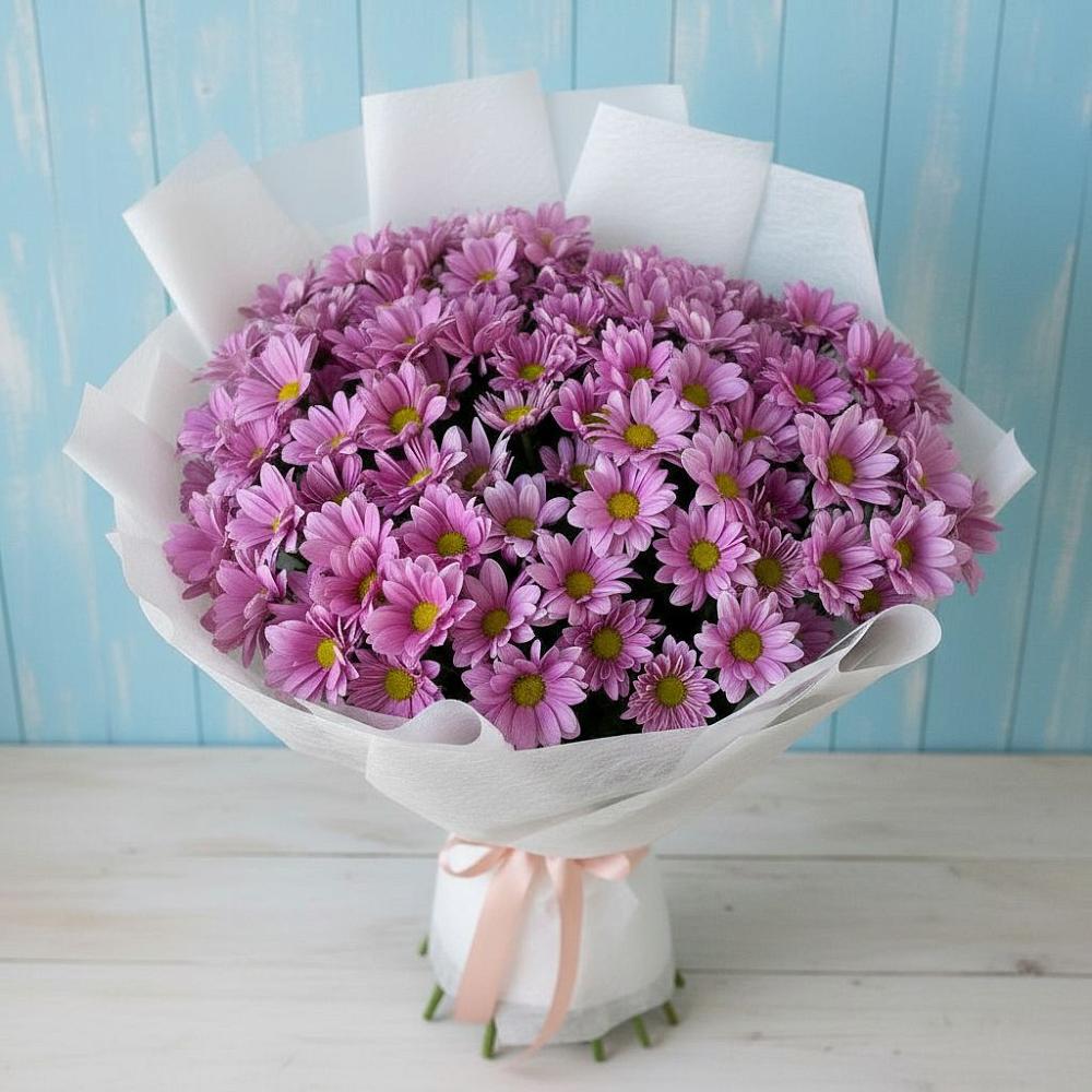 Букет цветов из: Хризантемы в Силикатном