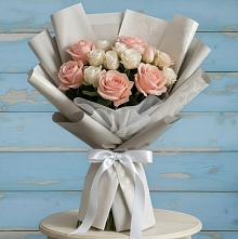 Букет цветов из:  Розы #REPLACE_PRED# Силикатном