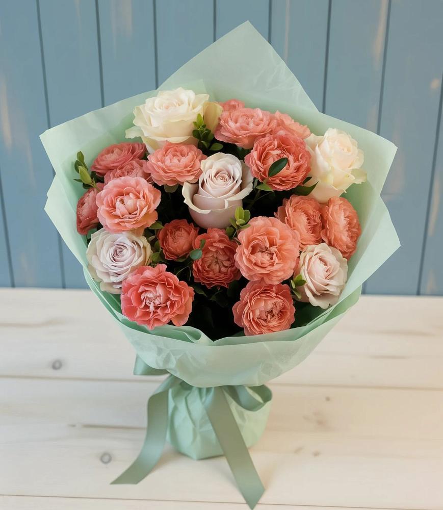 Букет цветов из: Розы в Силикатном