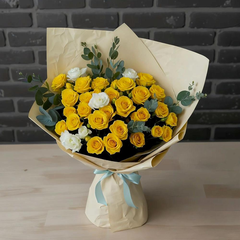 Букет цветов из: Розы в Силикатном