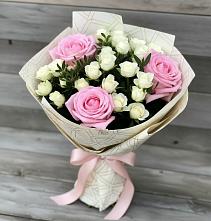 Букет цветов из:  Розы #REPLACE_PRED# Силикатном