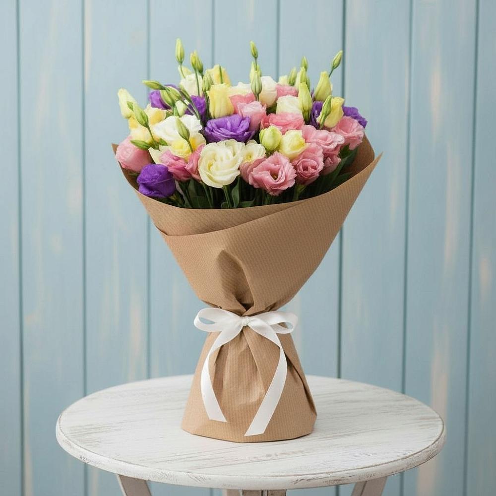 Букет цветов из: Лизиантусы в Силикатном