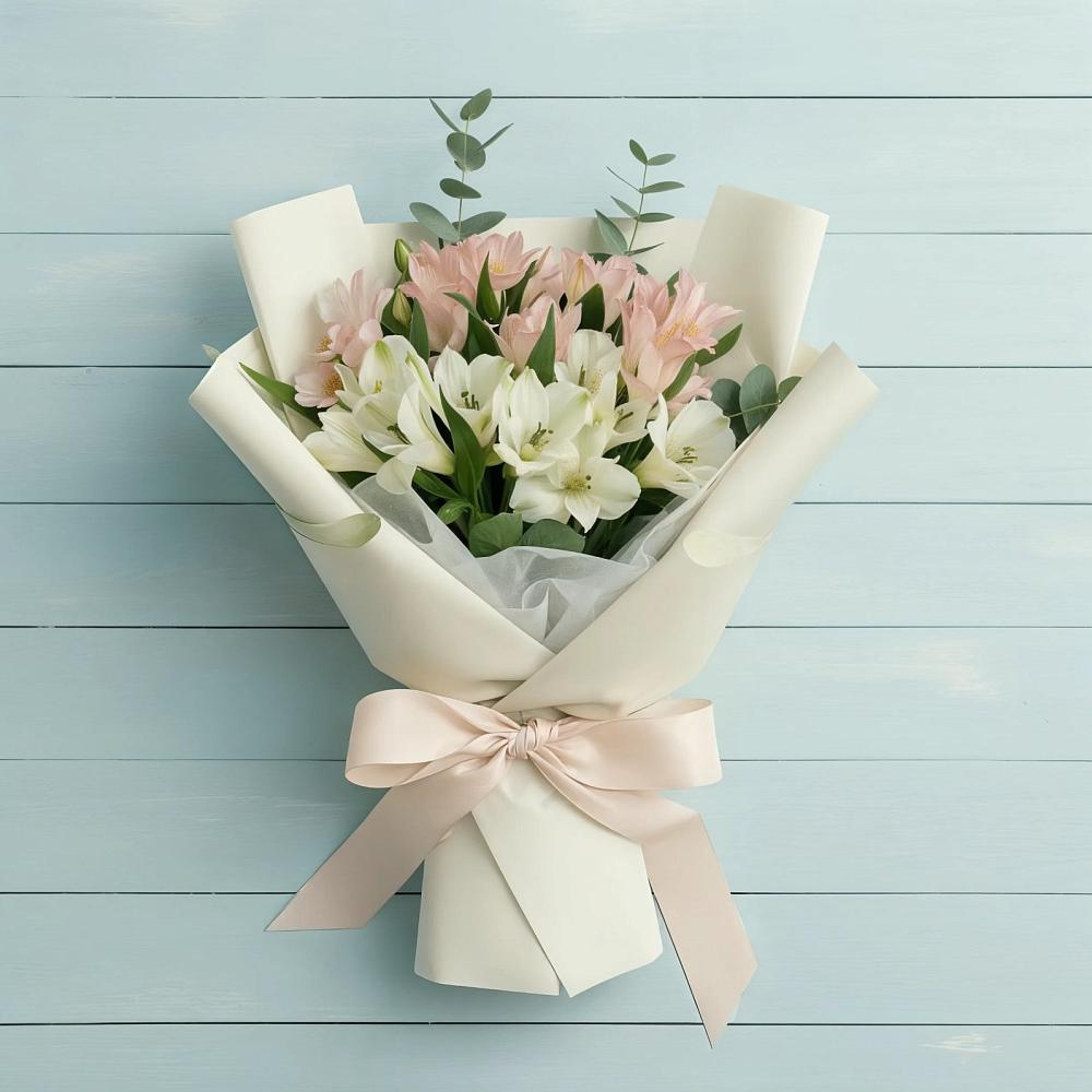 Букет цветов из: Альстромерии в Силикатном