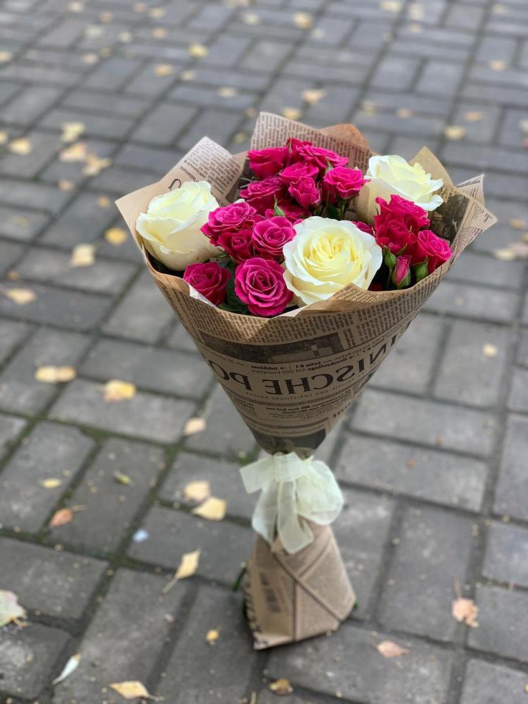 Букет цветов из: Розы в Силикатном