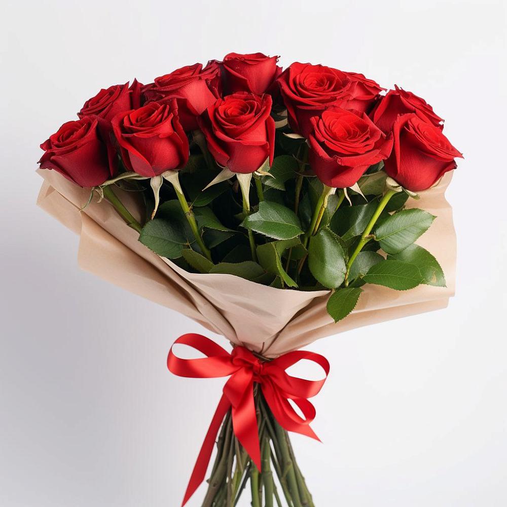 Букет 11 Красных роз Эдлесс Лав в Силикатном