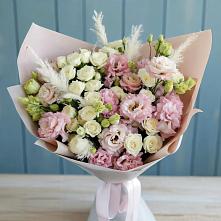 Букет цветов из:  Альстромерии и Розы в Силикатном