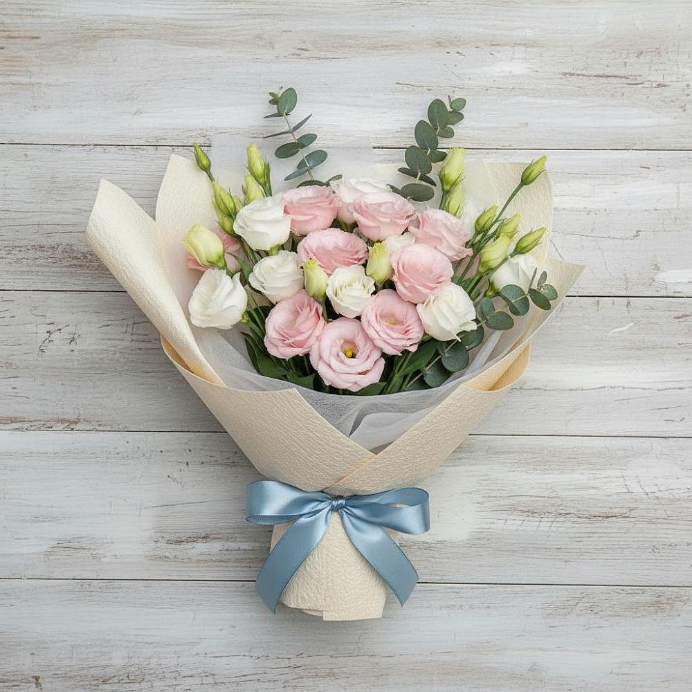 Букет цветов из: Лизиантусы в Силикатном